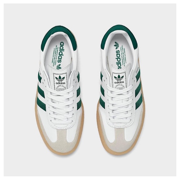 Adidas Originals Samba White and Green Sneakers - Picture 2 of 8